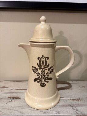 Vintage Pfaltzgraff Village Tall Large Coffee Pot with Lid